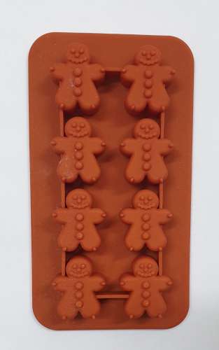 Gingerbread Man Silicone Tray - Click Image to Close